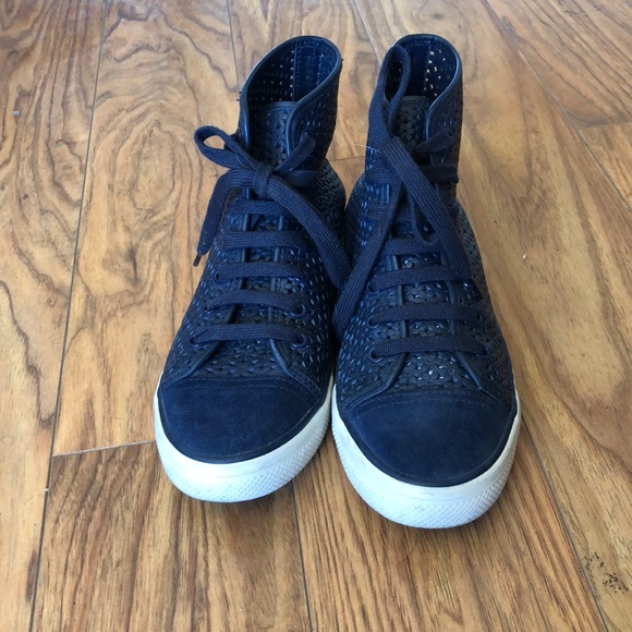 Tory Burch Laser cut out high top sneakers 7.5 - Picture 5 of 8